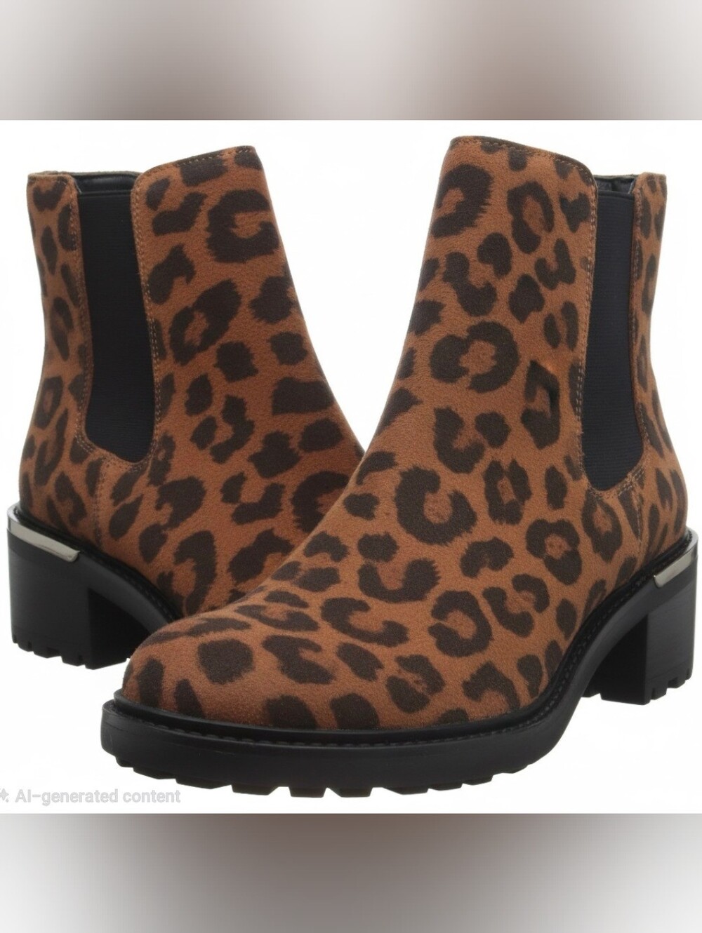 Vince Camuto Genuine Leather Leopard Print  Chelsea Boot